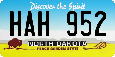 ND license plate HAH952