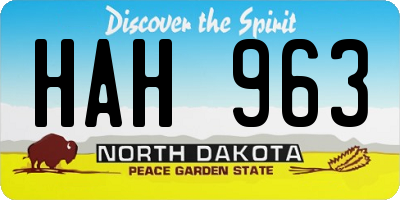 ND license plate HAH963