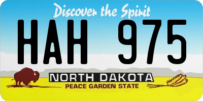 ND license plate HAH975