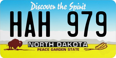 ND license plate HAH979