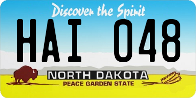 ND license plate HAI048