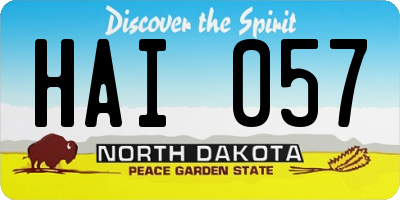 ND license plate HAI057