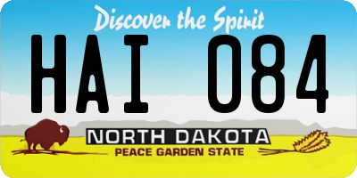 ND license plate HAI084