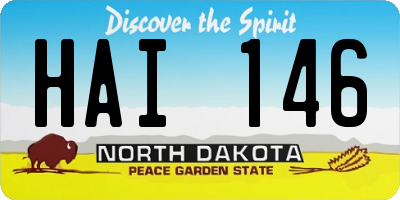 ND license plate HAI146