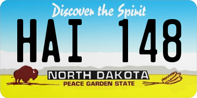 ND license plate HAI148