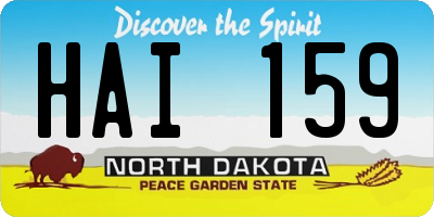 ND license plate HAI159