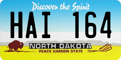 ND license plate HAI164