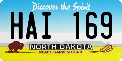 ND license plate HAI169