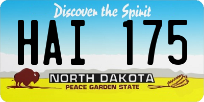 ND license plate HAI175