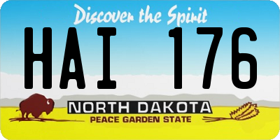 ND license plate HAI176