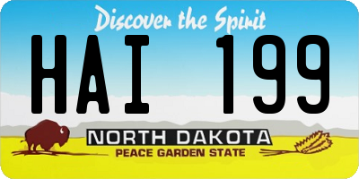 ND license plate HAI199