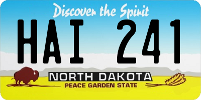 ND license plate HAI241