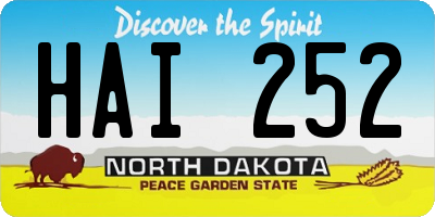 ND license plate HAI252