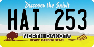 ND license plate HAI253