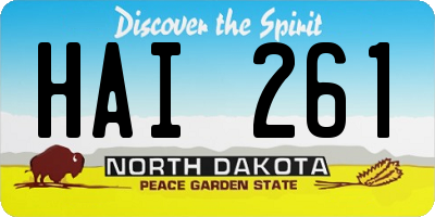 ND license plate HAI261