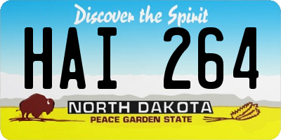 ND license plate HAI264