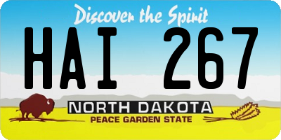 ND license plate HAI267