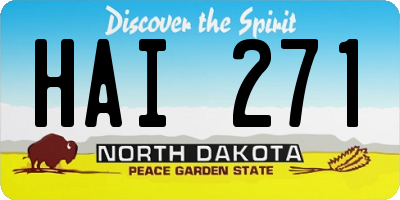 ND license plate HAI271