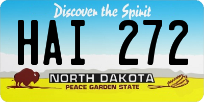 ND license plate HAI272