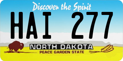 ND license plate HAI277