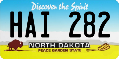 ND license plate HAI282