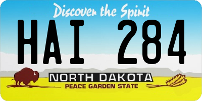 ND license plate HAI284