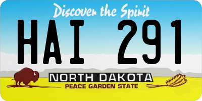 ND license plate HAI291