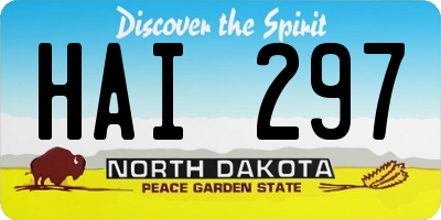 ND license plate HAI297