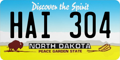 ND license plate HAI304