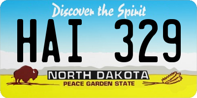 ND license plate HAI329