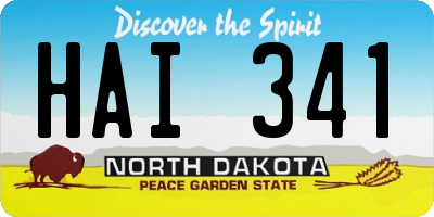 ND license plate HAI341