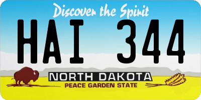 ND license plate HAI344