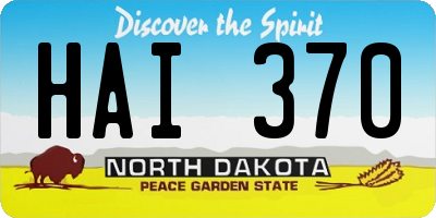 ND license plate HAI370