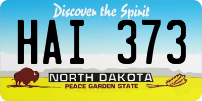 ND license plate HAI373