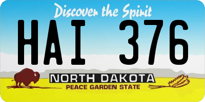 ND license plate HAI376