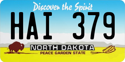 ND license plate HAI379