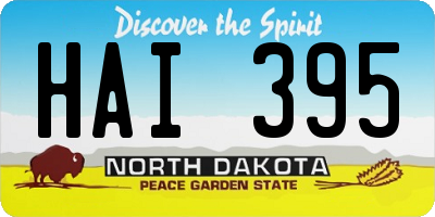 ND license plate HAI395
