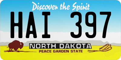 ND license plate HAI397