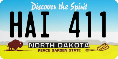 ND license plate HAI411