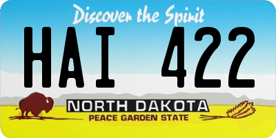 ND license plate HAI422