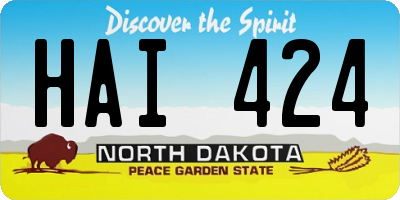 ND license plate HAI424