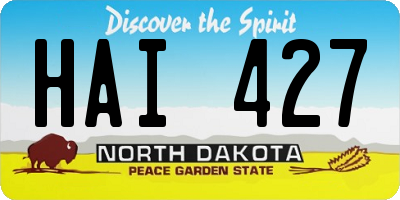ND license plate HAI427