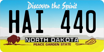 ND license plate HAI440