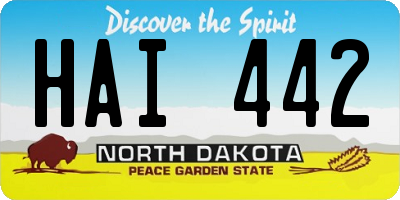 ND license plate HAI442