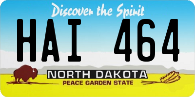 ND license plate HAI464