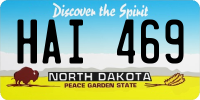 ND license plate HAI469