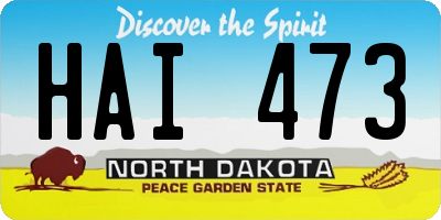 ND license plate HAI473