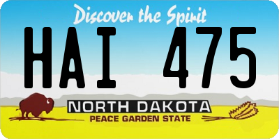 ND license plate HAI475