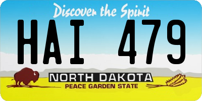 ND license plate HAI479