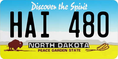 ND license plate HAI480